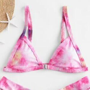 Women's ZAFUL Front Closure Tie Dye Bikini Top Size‎ Medium